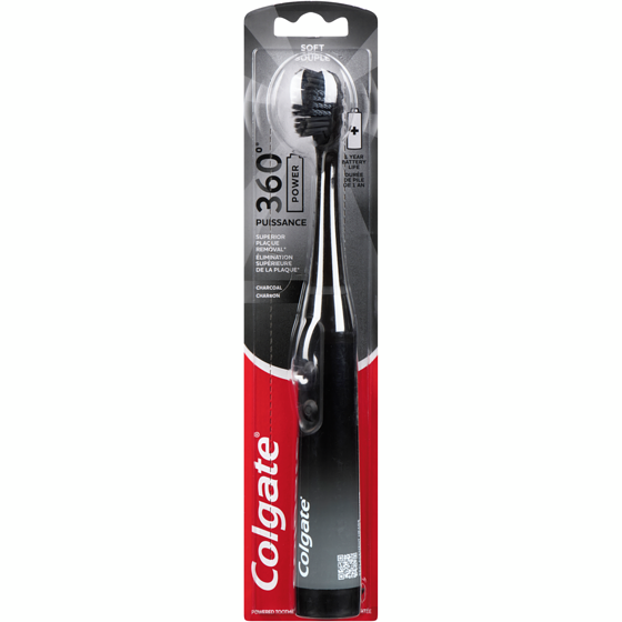Colgate Brosse à dents à piles 360 Anthracite avec puissance sonique 1 ea, 10,99 $/1ch