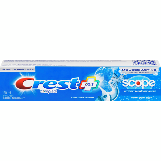 Crest Dentifrice Complete Blanchissant avec Scope, Menthe glacée 120 ml, 3,75 $/100ml