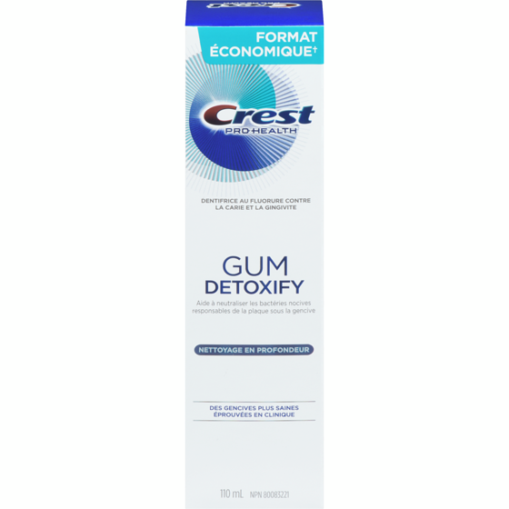 Crest Dentifrice Gum Detoxify Nettoyage en profondeur 110 ml, 8,63 $/100ml