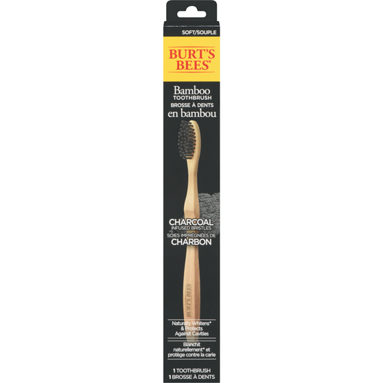 Burt's Bees Toothbrushes, Bamboo Toothbrush with Charcoal Infused Bristles, 1ct 1 ea, $6.49/1ea