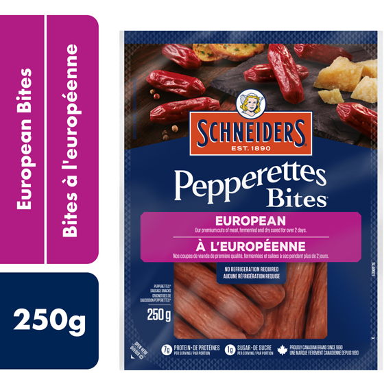 Schneiders Pepperettes Bites Sausage Snacks, European 250 g, $4.40/100g