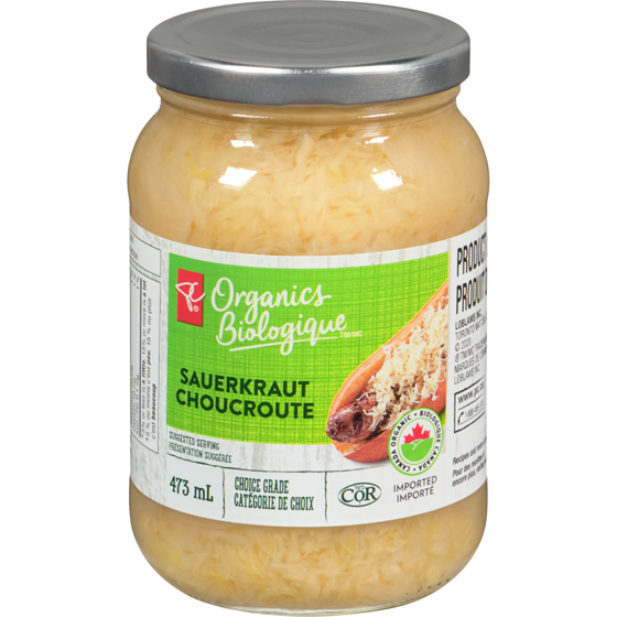 PC Biologique Choucroute Biologique 473 ml, 1,33 $/100ml