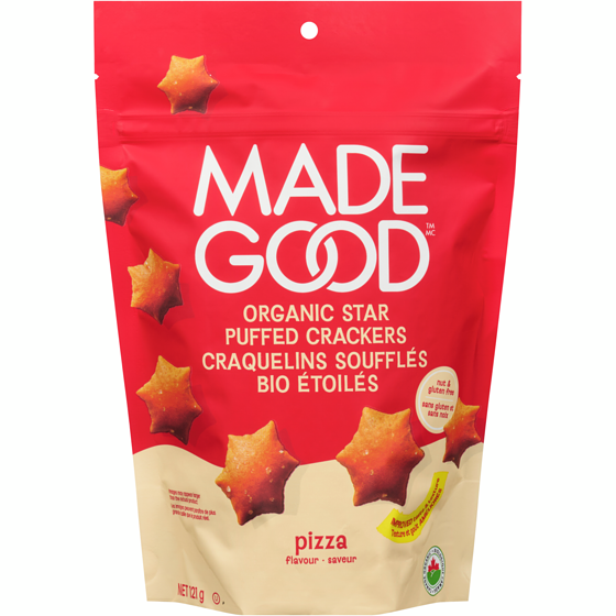 Made Good Pizza Star Puffed Crackers 121 g, $3.72/100g