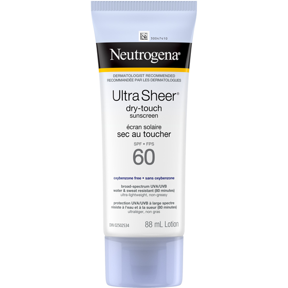 Neutrogena Ultra Sheer Écran solaire Sec au toucher, FPS 60 88 ml, 20,45 $/100ml