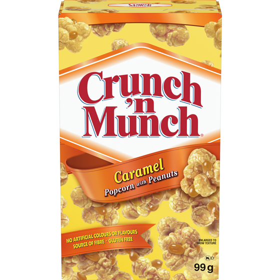 Crunch n' Munch Caramel Popcorn with Peanuts 99 g, $1.51/100g