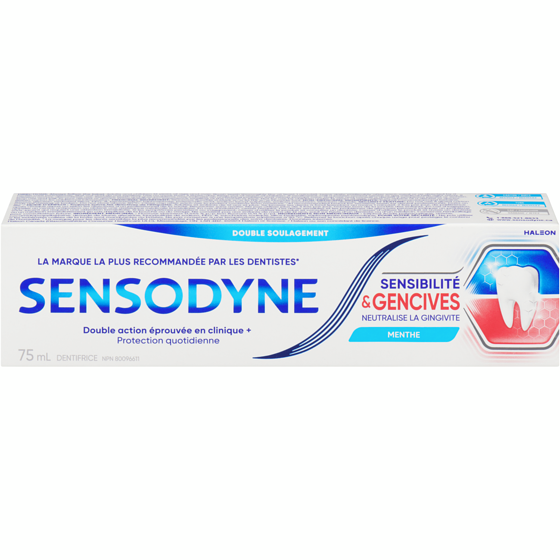 Sensodyne Sensibilité Et Gencives Menthe (Dentifrice) 75 ml, 9,33 $/100ml