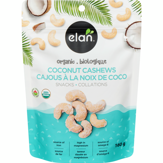 Elan Noix De Coco Noix De Cajou Bio 160 g, 4,99 $/100g