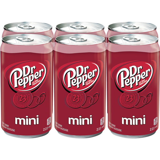 Dr Pepper Boisson gazeuse mini  6x222.0 ml, 0,36 $/100ml