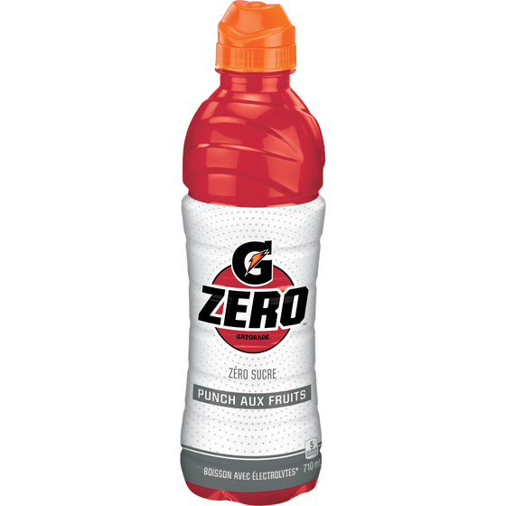 Gatorade Boisson pour sportifs Gatorade Zero Punch aux Fruits 710 ml, 0,21 $/100ml