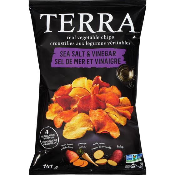 Terra Vegetable Chips Salt & Vinegar 141 g, $3.55/100g
