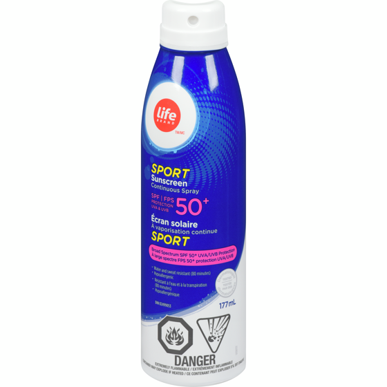 Life Brand Sport Sunscreen SPF 50 Plus 177 ml, $6.49/100ml