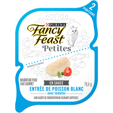 Purina Fancy Feast Petites Entrée de Poisson Blanc avec Tomates , Nourriture Humide pour Chats 79,4 g 79.4 g, 1,75 $/100g