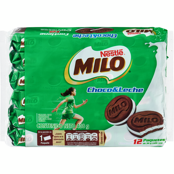 Nestlé Milo Chocolate Cookies - Choco & Leche 408 g, $1.35/100g