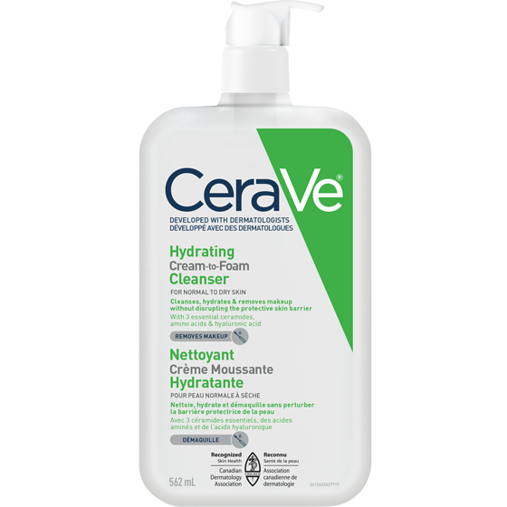 Cerave Hydrating Cream to Foam Cleanser 561 ml, $3.42/100ml