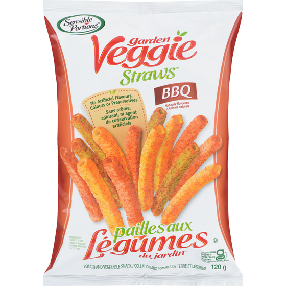 Sensible Portions Garden Veggie Straws BBQ 120 g, $2.08/100g
