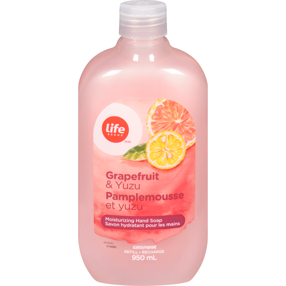 Life Brand Moisturizing Hand Soap Grapefruit and Yuzu 950 ml, $0.42/100ml