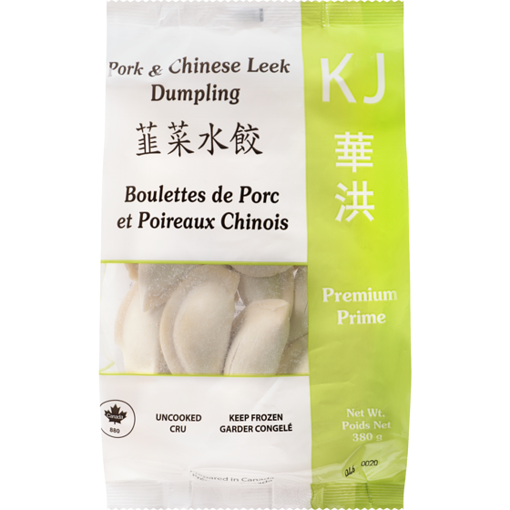 KJ Leek Pork Dumpling 380 g, $1.18/100g