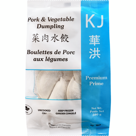 KJ Pork Vegetable Dumpling 380 g, $1.18/100g