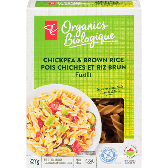 PC Organics Organic Chickpea Rice Fusilli 227 g, $2.55/100g