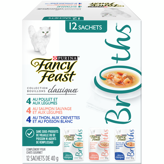 Purina Fancy Feast bouillons classiques gâteries pour chats 480 g, 3,54 $/100g
