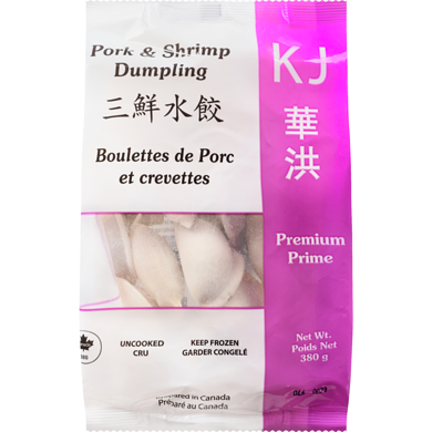 KJ Kj Dumpling Pork Shrimp 380 g, 1,18 $/100g