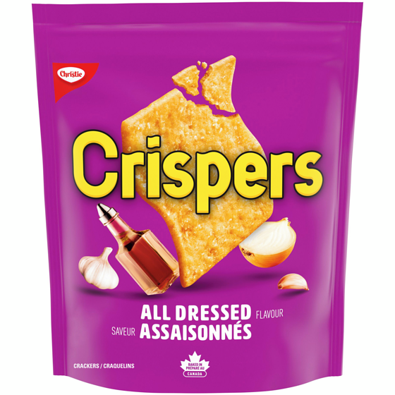 Christie CRISPERS ASSAISONNÉS, grignotines salées, c'est un chip ou un craquelin? 145 g, 1,92 $/100g