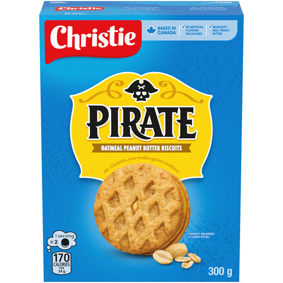 Peek Freans Pirate Oatmeal Peanut Butter Cookies 300 g, $1.25/100g