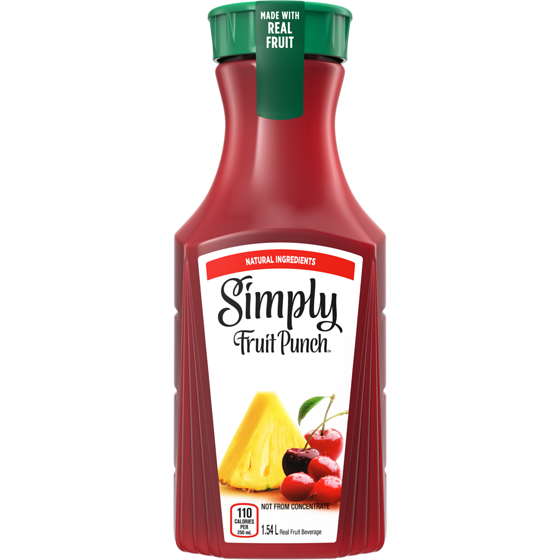 Simply Juice Fruit Punch Bottle 1.54 l, $0.31/100ml