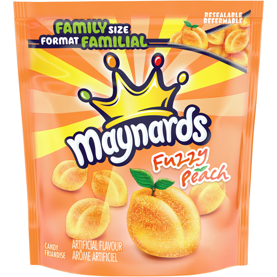 Maynards Fuzzy Peach Candy, Gummy Candy, Bulk Candy, Family Size 814 g, $1.35/100g