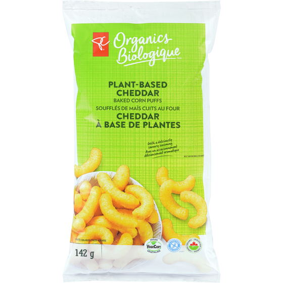 PC Organics Organic Plant Based Cheddar Baked Corn Puffs PC.ca