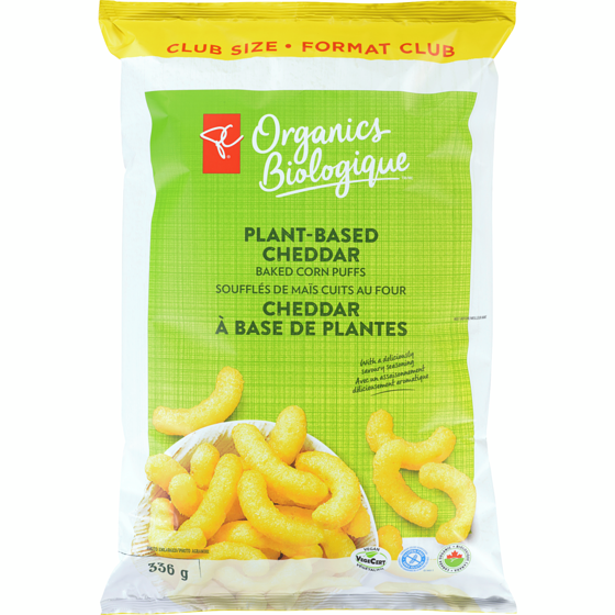 PC Biologique Bio Souffles Fauxmage Ched 336 g, 2,53 $/100g