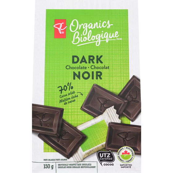 PC Organics Dark Chocolate Mini Bars PC.ca