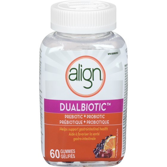 Align Daily Probiotic Gummy | Dualbiotic Probiotics + Prebiotics | 60 Count | Fruit Flavoured 60 ea, $0.72/1ea
