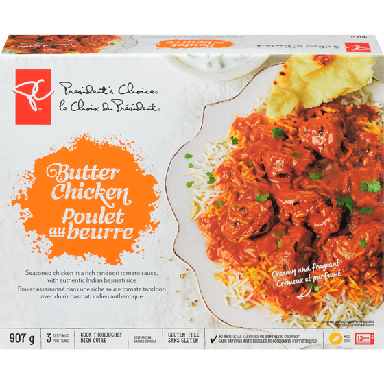 President's Choice Butter Chicken 907 g, $1.32/100g