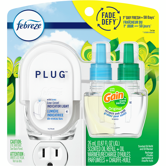 Febreze Plug In Air Freshener Scented Oil Kit, Warmer + 1 Refill 26 ml, $3.65/10ml