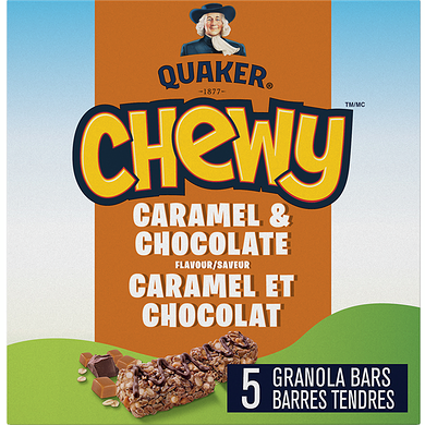 Quaker Chewy Barres tendres Saveur Caramel et chocolat 120 g, 1,46 $/100g