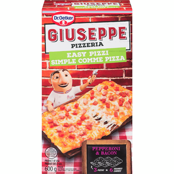 Dr Oetker Giuseppe Pizzeria Easy Pizzi Pepperoni & Bacon 3x200.0 g, $1.17/100g
