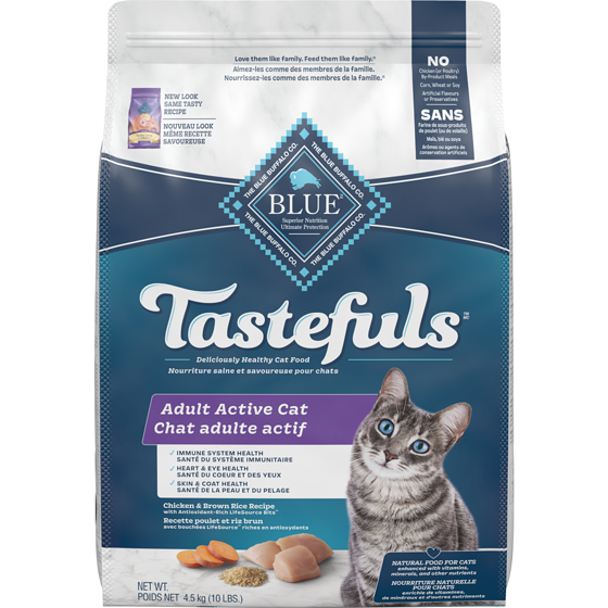 Blue Buffalo Tastefuls Adult Active Cat Chicken & Brown Rice Dry Cat Food 4.5 kg, $0.73/100g