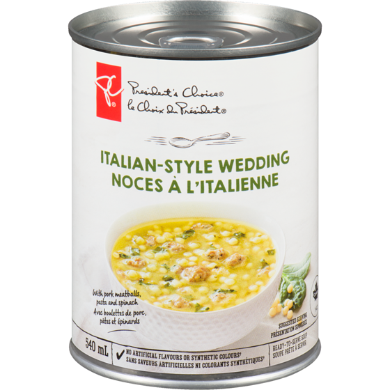 President's Choice Italian-Style Wedding Soup 540 ml, $0.46/100ml