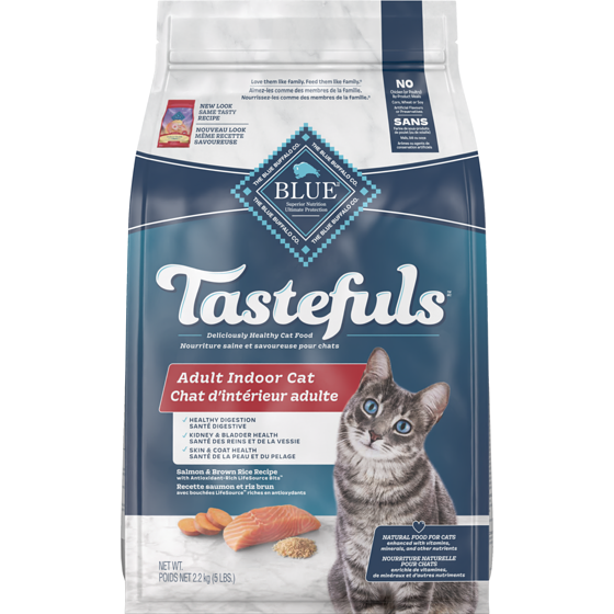 Blue Buffalo Tastefuls Chat adulte d'intérieur saumon et riz brun 2.2 kg, 1,14 $/100g