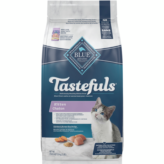 Blue Buffalo Tastefuls Kitten Chicken & Brown Rice Dry Kitten Food 0.9 kg, $1.44/100g