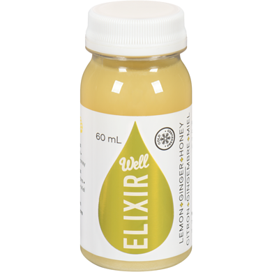Well Elixir Lemon+Ginger+Honey 60 ml, $6.67/100ml