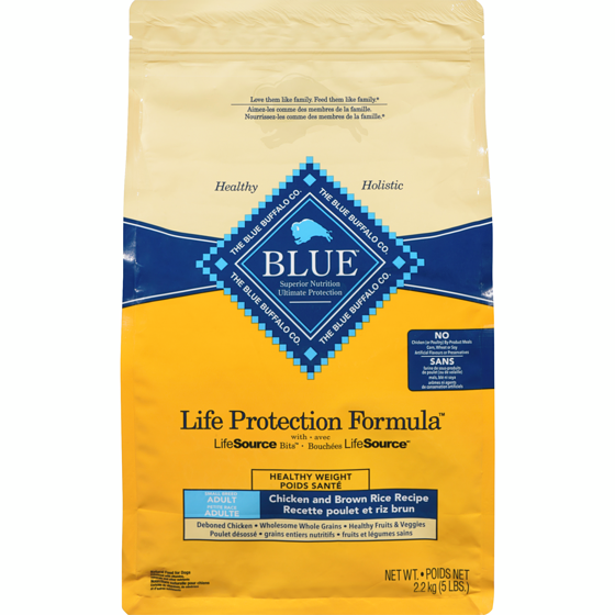 Blue Buffalo Life Protection Formula recette Poids santé pour chiens adultes de race de petite taille  2.2 kg, 1,23 $/100g