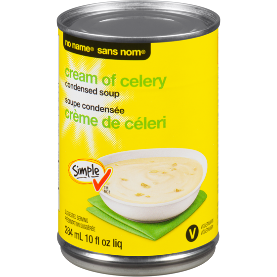 No Name Condensed Soup Cream Of Celery 284 ml, $0.49/100ml