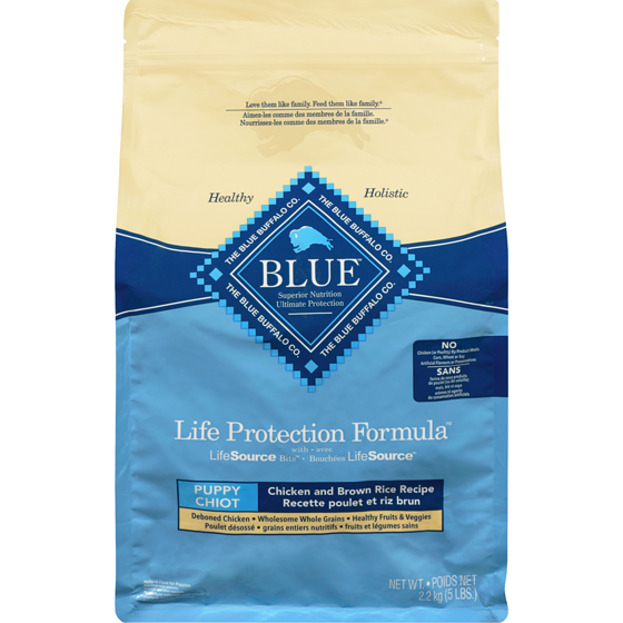 Blue Buffalo Life Protection Formula Puppy Dry Dog Food, Chicken and Brown Rice  2.2 kg, $1.23/100g