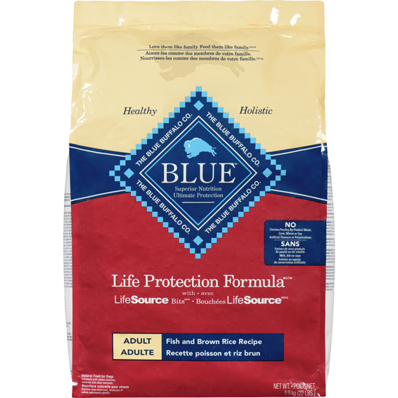 Blue Buffalo Life Protection Formula Adult Dry Dog Food, Fish and Brown Rice  9.9 kg, $0.69/100g