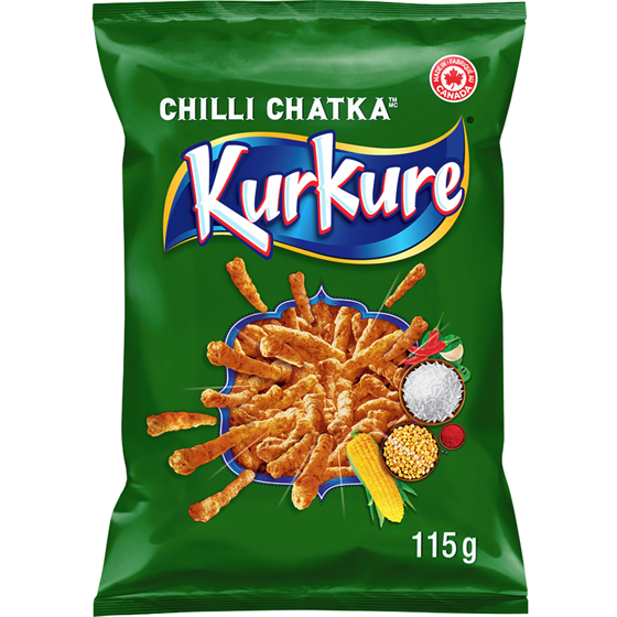 Kurkure Grignotines aromatisées Chilli Chatka 115 g, 1,52 $/100g