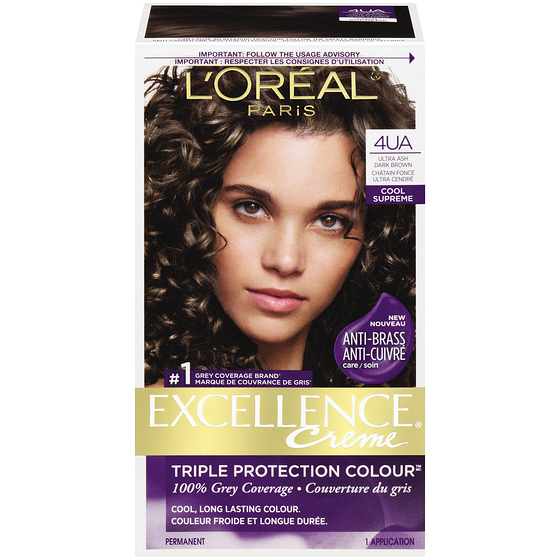 L'Oreal Paris Excellence Crème Hair Dye, Permanent Hair Color Ultra Ash Dark Brown 1 ea, $16.99/1ea