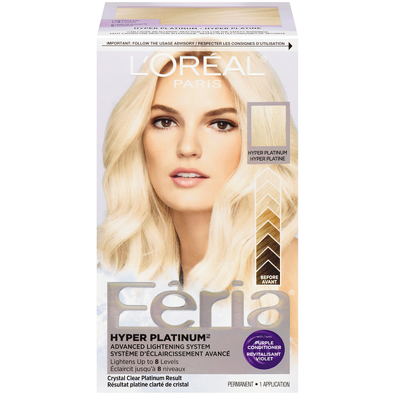 L'Oreal Paris Féria Multi-Faceted Shimmering Colour Permanent Hyper Platinum 1 ea, $13.00/1ea