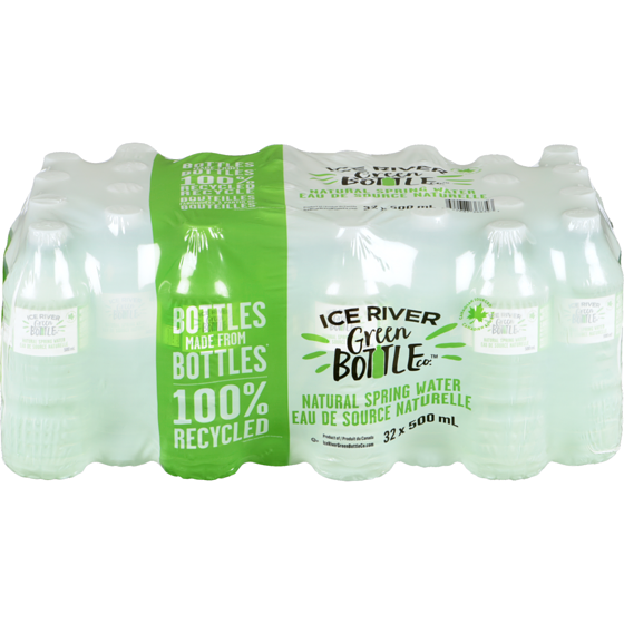 Ice River Springs Green Bottle Water 32x500.0 ml, $1.26/100ml